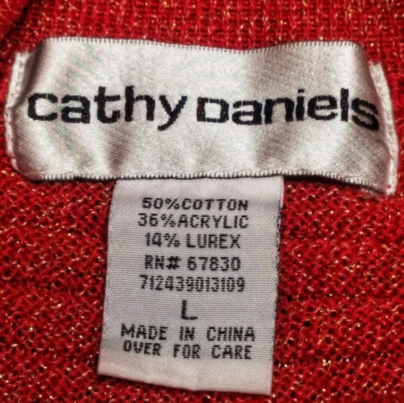 Vintage 90s Metallic Cowl Neck Knit Sweater - Picture 7 of 8